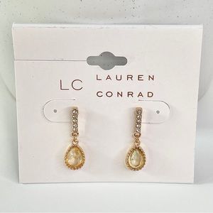 NWT LC Lauren Conrad gold dangling earrings